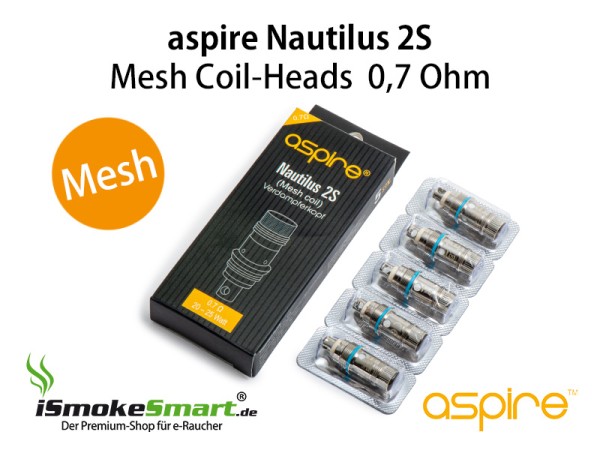 aspire Nautilus 2S Mesh Coil Heads 0,7 Ohm